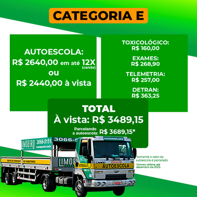 CNH Categoria E - Carreta